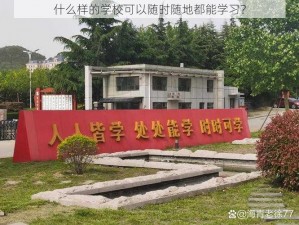 什么样的学校可以随时随地都能学习？