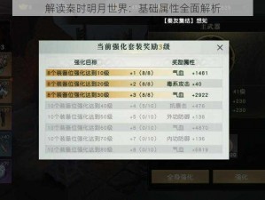 解读秦时明月世界：基础属性全面解析