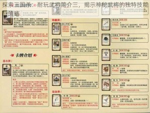 探索三国杀：耐玩武将简介三，揭示神秘武将的独特技能与策略