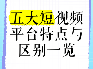 各大短视频 app 如此火爆，你真的了解它们吗？