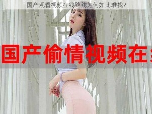 国产观看视频在线路线为何如此难找？