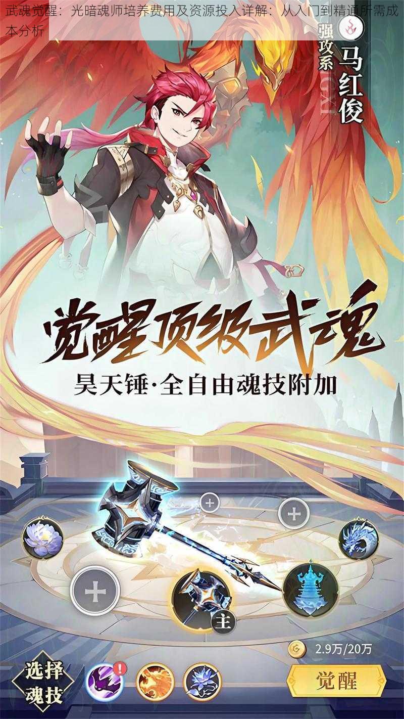 武魂觉醒：光暗魂师培养费用及资源投入详解：从入门到精通所需成本分析