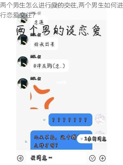 两个男生怎么进行爱的交往,两个男生如何进行恋爱交往？