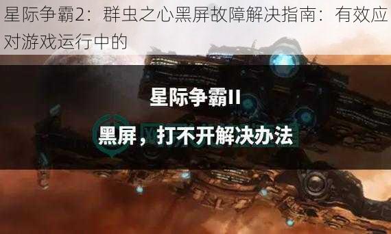 星际争霸2：群虫之心黑屏故障解决指南：有效应对游戏运行中的