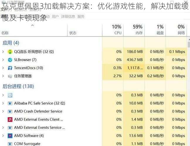 马克思佩恩3加载解决方案：优化游戏性能，解决加载缓慢及卡顿现象