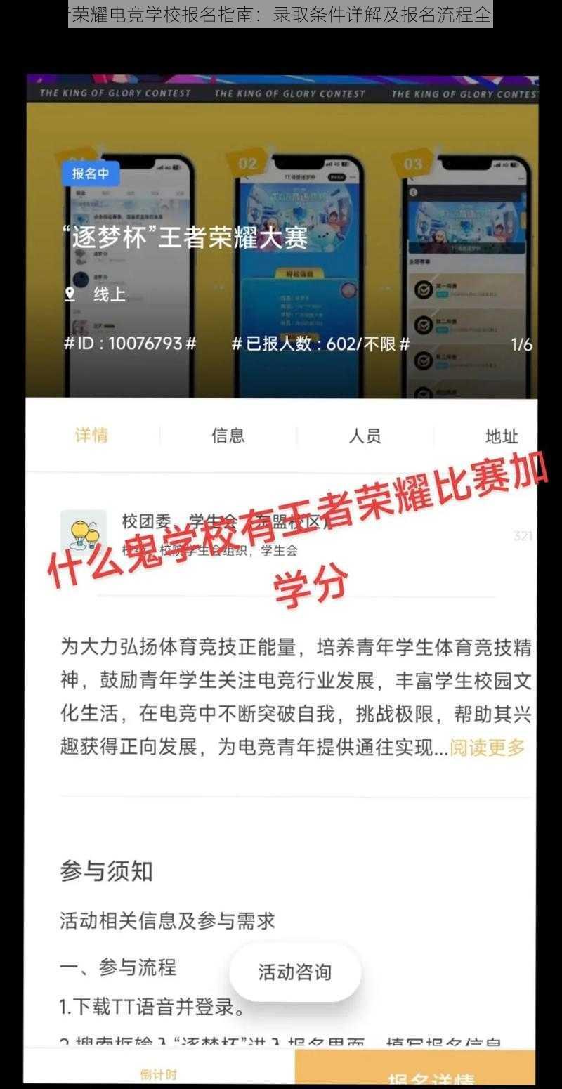 王者荣耀电竞学校报名指南：录取条件详解及报名流程全攻略