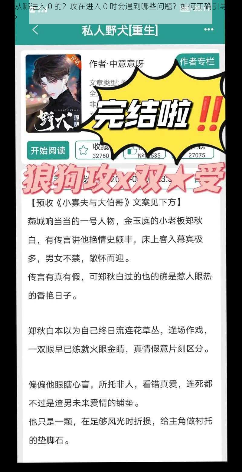 攻是从哪进入 0 的？攻在进入 0 时会遇到哪些问题？如何正确引导攻进入 0？