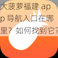 大菠萝福建 app 导航入口在哪里？如何找到它？