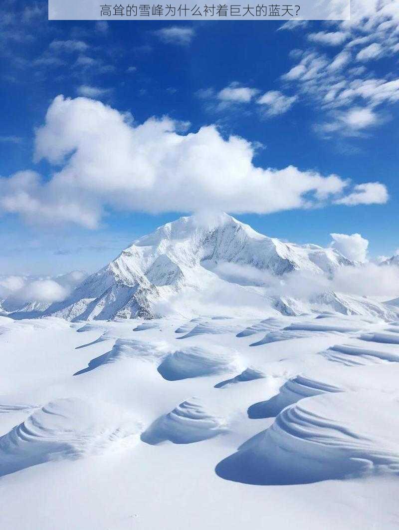 高耸的雪峰为什么衬着巨大的蓝天？