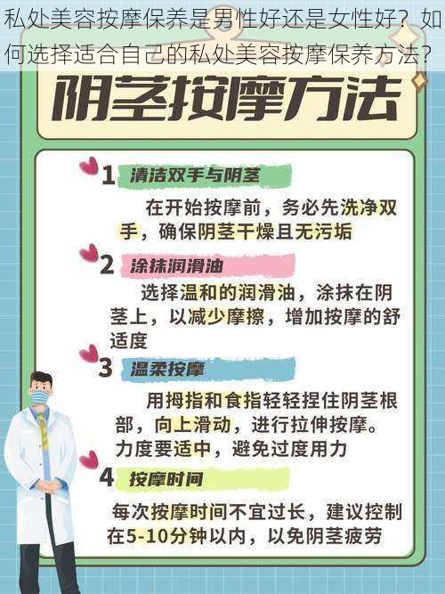 私处美容按摩保养是男性好还是女性好？如何选择适合自己的私处美容按摩保养方法？