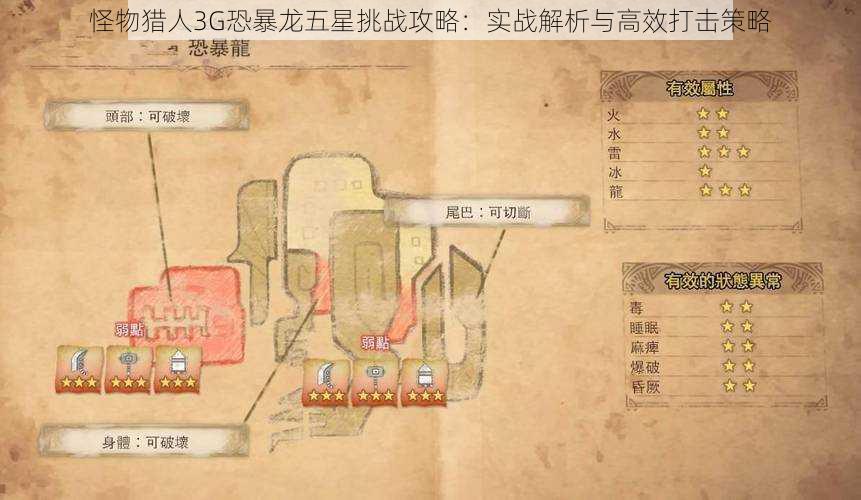 怪物猎人3G恐暴龙五星挑战攻略：实战解析与高效打击策略