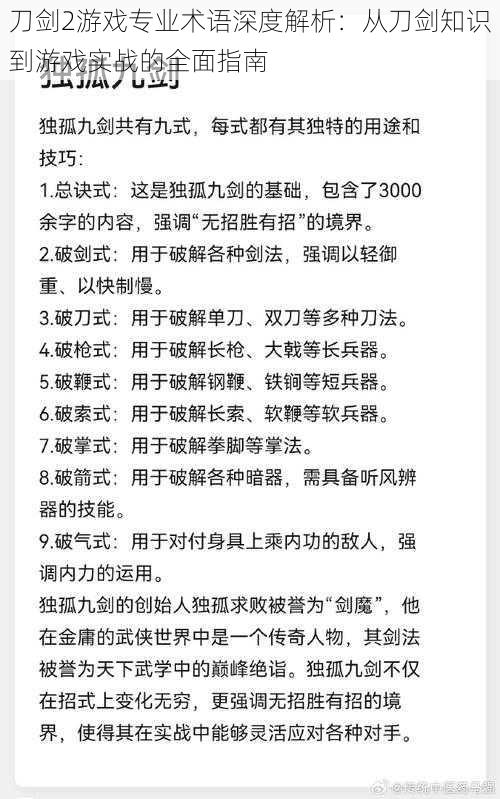 刀剑2游戏专业术语深度解析：从刀剑知识到游戏实战的全面指南