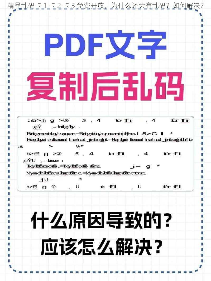 精品乱码卡 1 卡 2 卡 3 免费开放，为什么还会有乱码？如何解决？