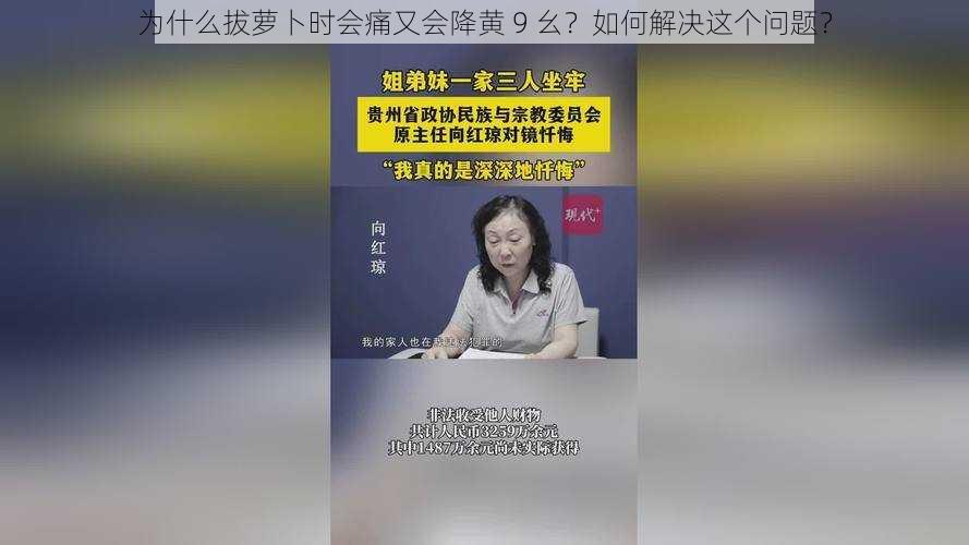 为什么拔萝卜时会痛又会降黄 9 幺？如何解决这个问题？