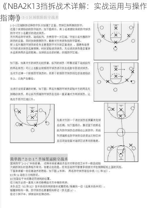 《NBA2K13挡拆战术详解：实战运用与操作指南》