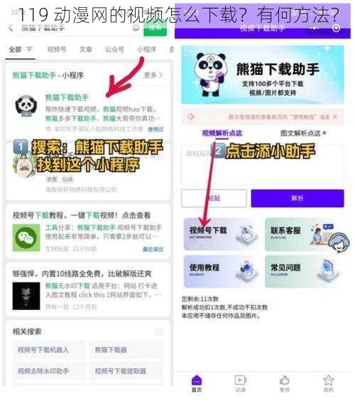 119 动漫网的视频怎么下载？有何方法？