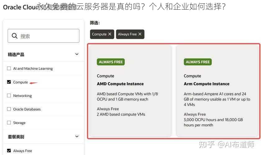 永久免费的云服务器是真的吗？个人和企业如何选择？