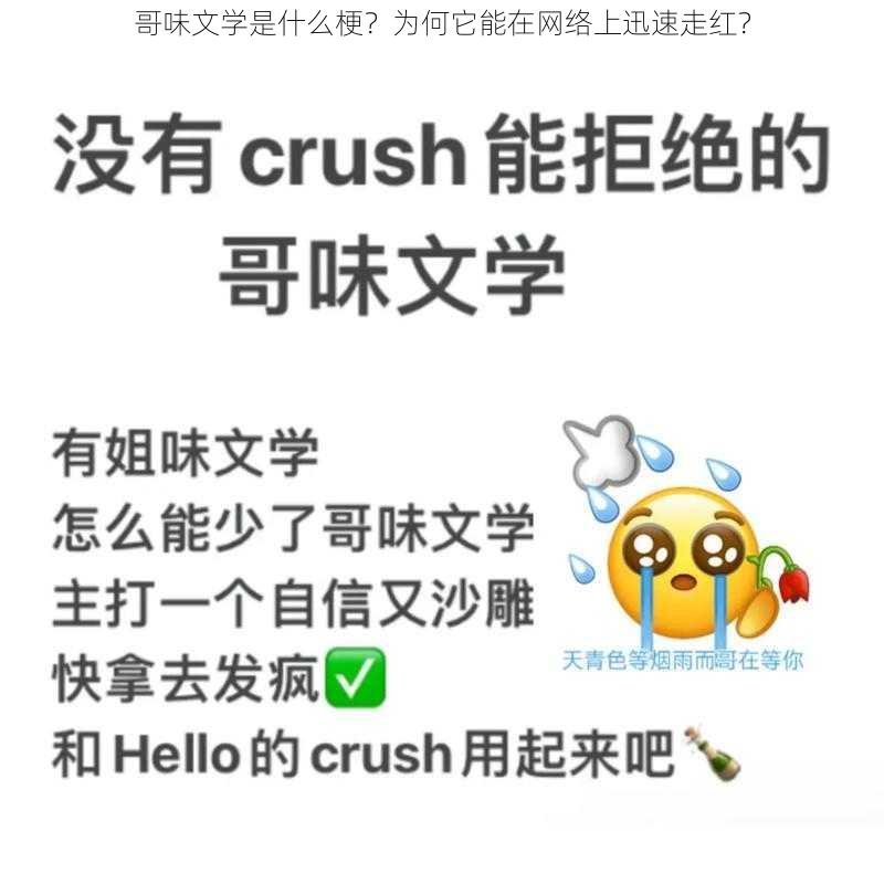 哥味文学是什么梗？为何它能在网络上迅速走红？