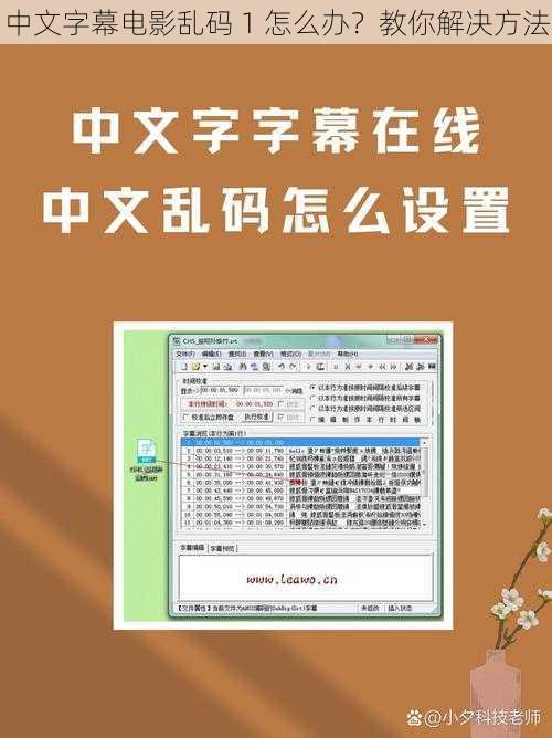 中文字幕电影乱码 1 怎么办？教你解决方法