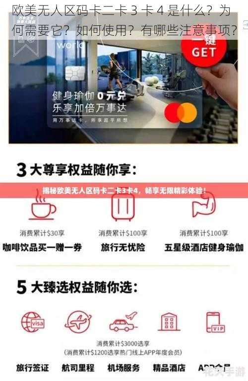 欧美无人区码卡二卡 3 卡 4 是什么？为何需要它？如何使用？有哪些注意事项？