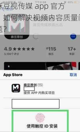 麻豆视传媒 app 官方，如何解决视频内容质量问题？