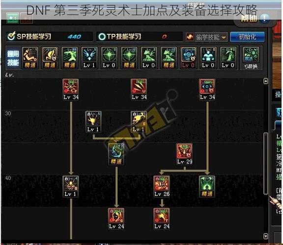 DNF 第三季死灵术士加点及装备选择攻略