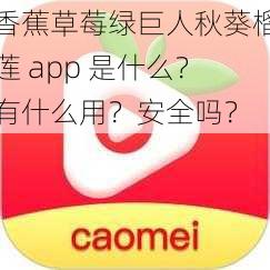 香蕉草莓绿巨人秋葵榴莲 app 是什么？有什么用？安全吗？