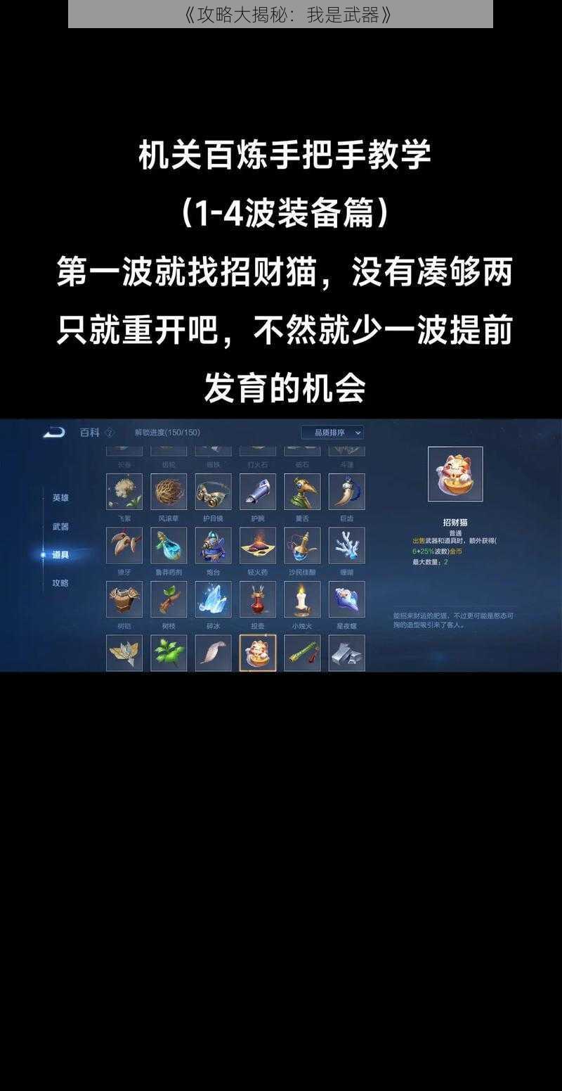 《攻略大揭秘：我是武器》