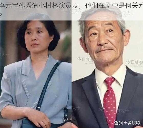 李元宝孙秀清小树林演员表，他们在剧中是何关系？