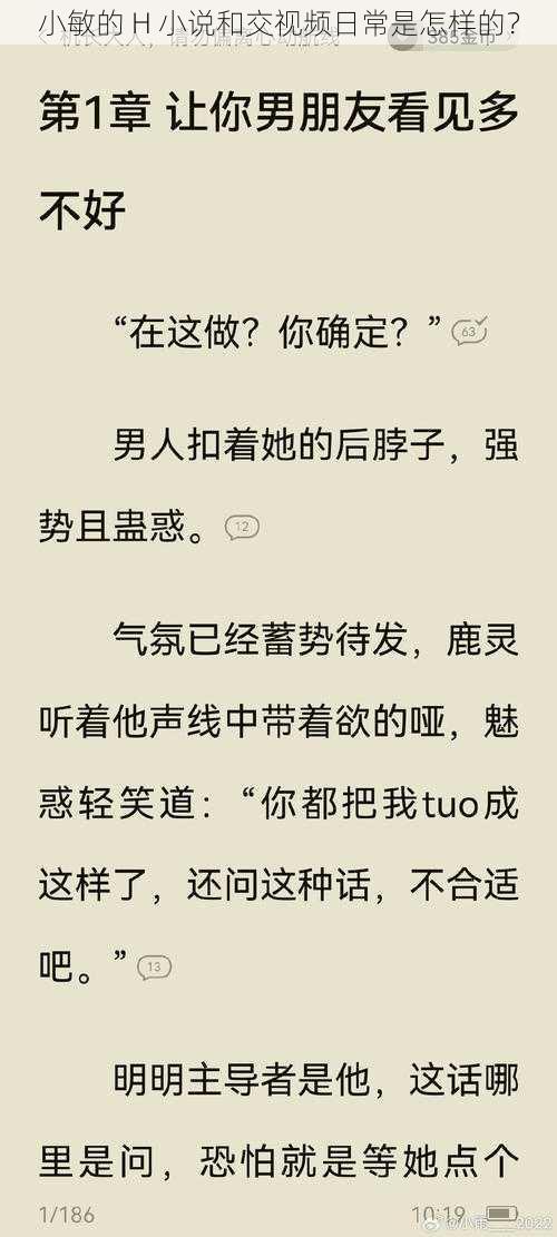 小敏的 H 小说和交视频日常是怎样的？