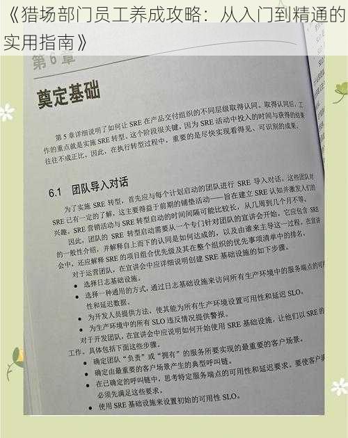 《猎场部门员工养成攻略：从入门到精通的实用指南》