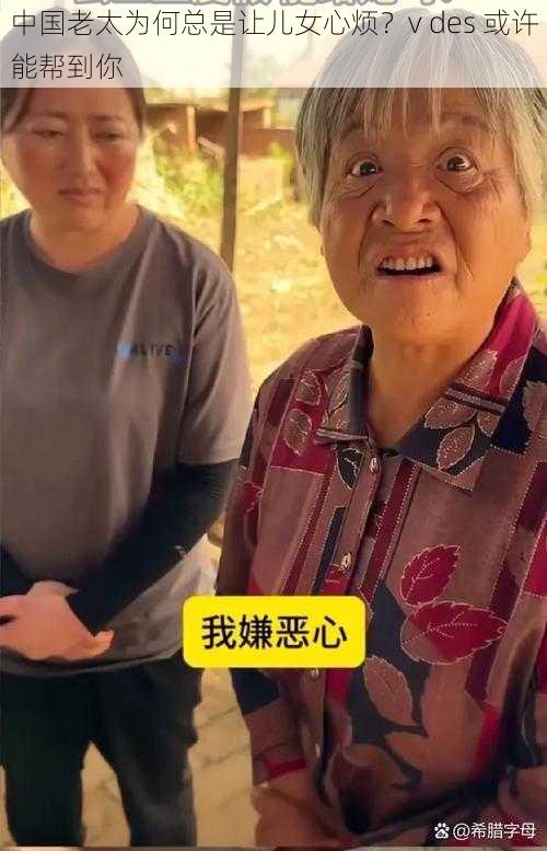 中国老太为何总是让儿女心烦？v des 或许能帮到你